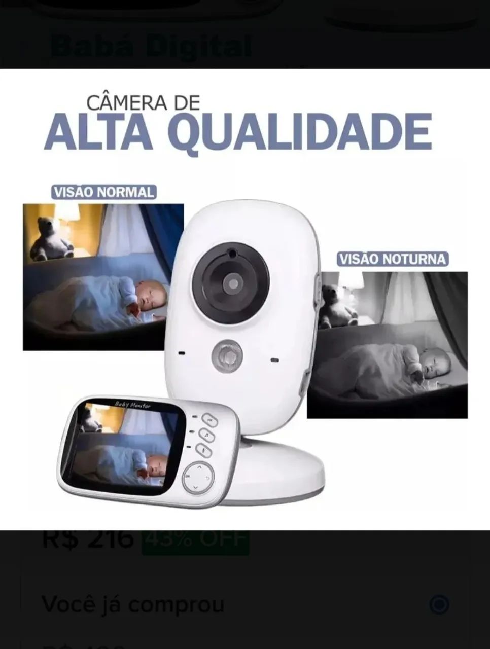 A babá em um preço acessível.