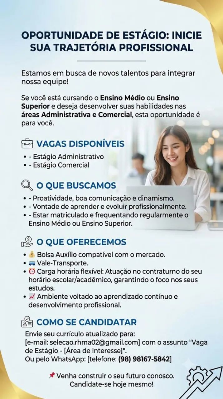 Vaga de Estágio/Aprendiz 