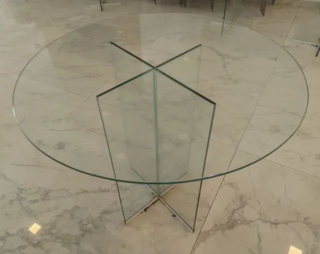 Mesa de vidro com 90 cm de diâmetro - Foto 3