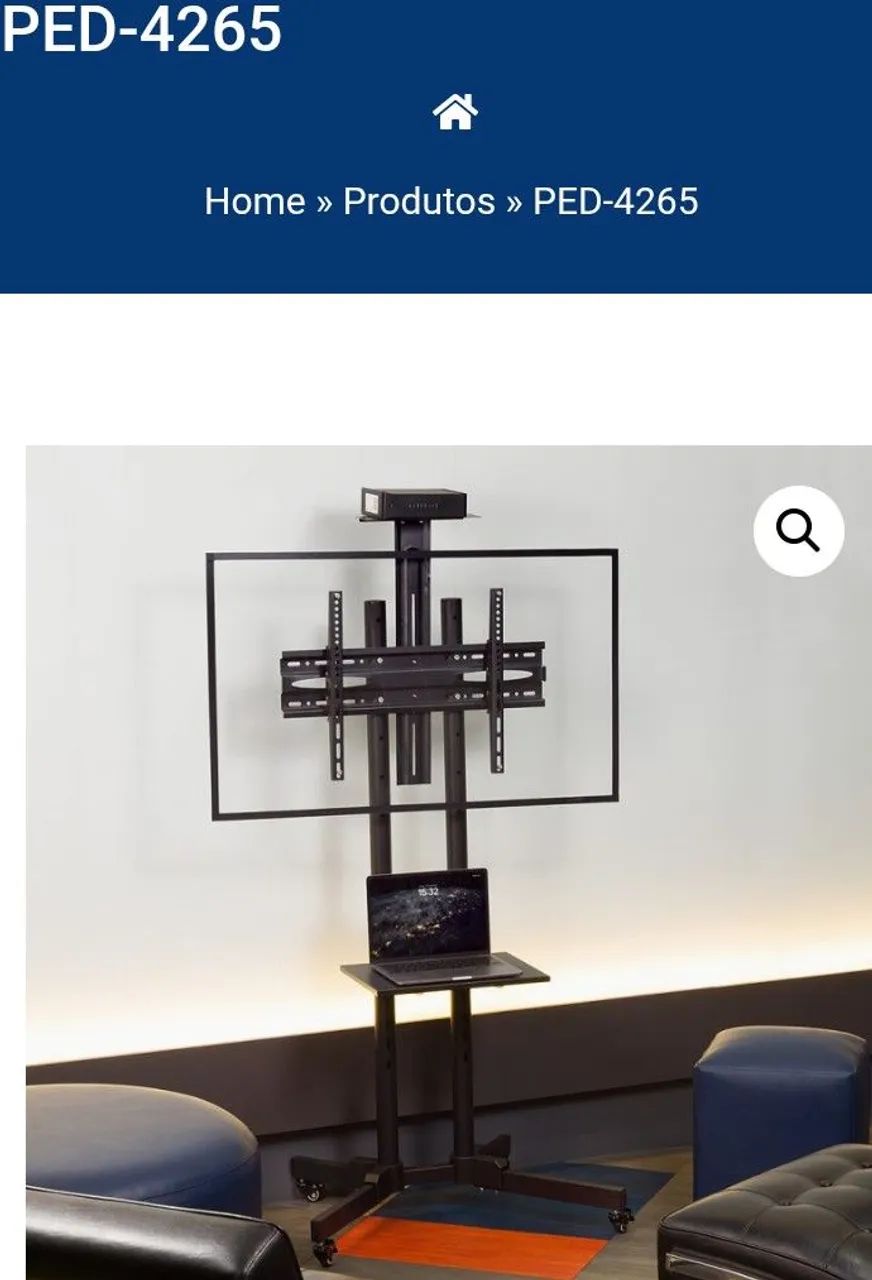 Pedestal com rodinhas para TVs  - Foto 3