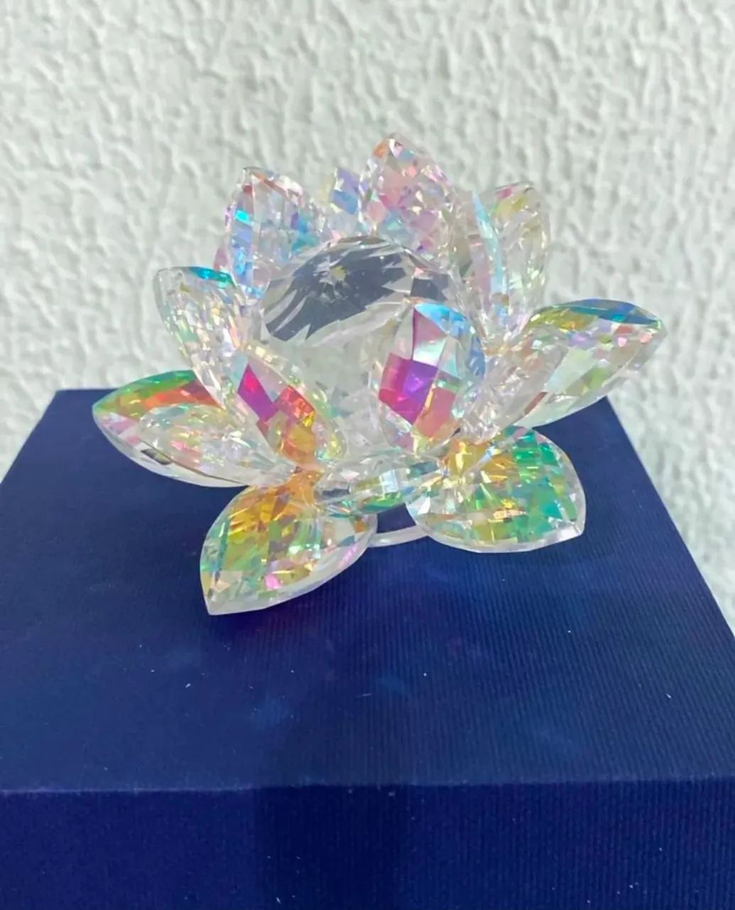 Flor de Lotus de Cristal Iridescente 