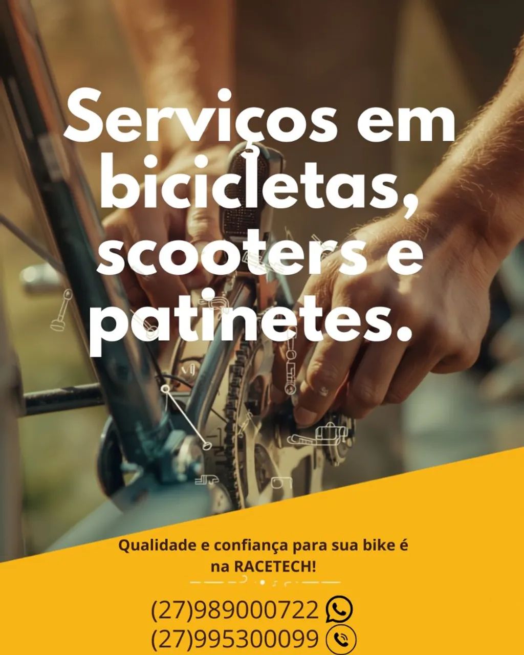 Serviços em bikes , scooters e patinetes 