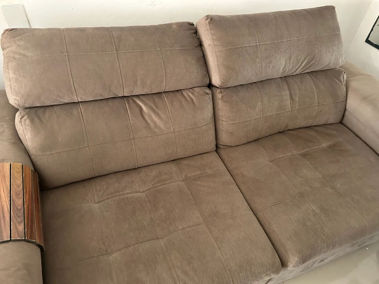 Sofá rattan 3 lugares 