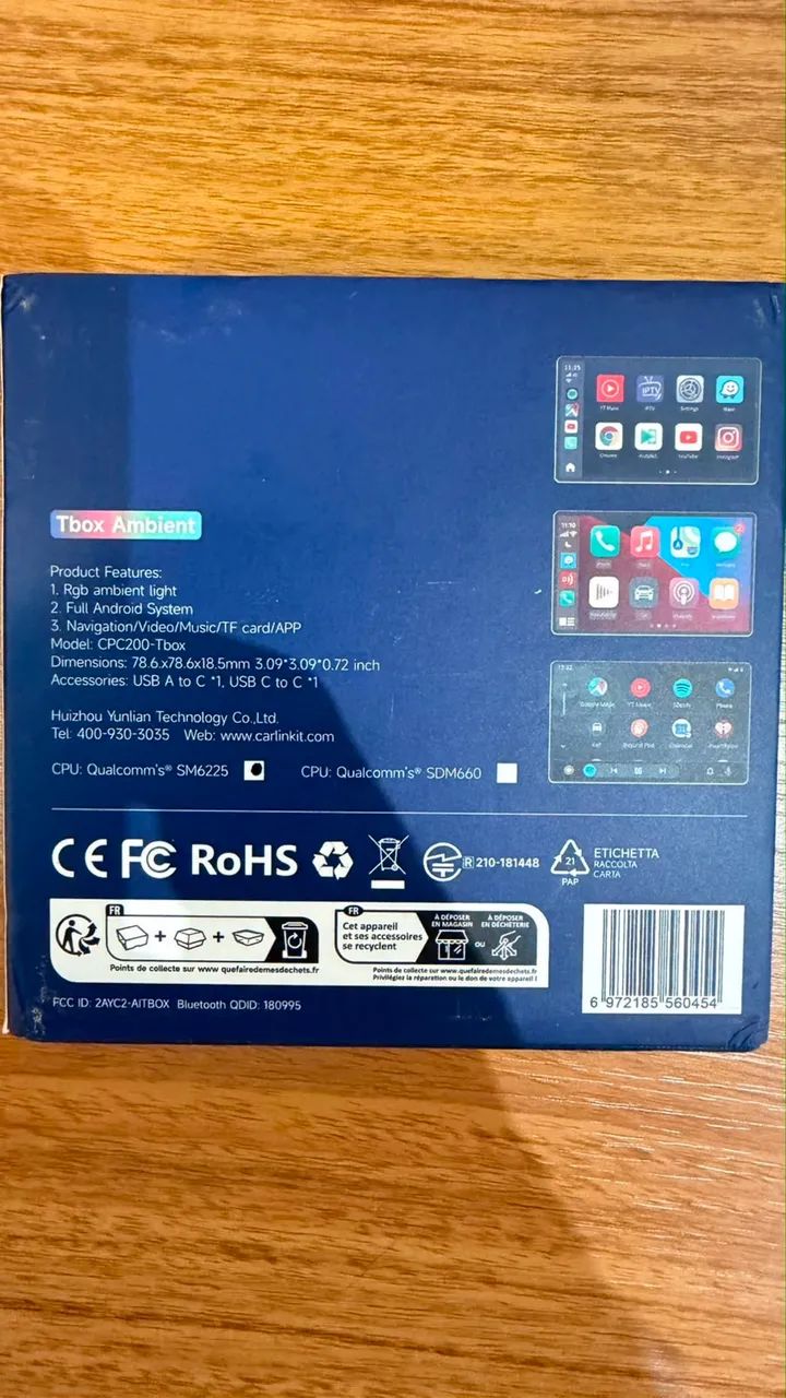CARLINKIT TBOX AMBIENT - 8GB RAM + 128GB
