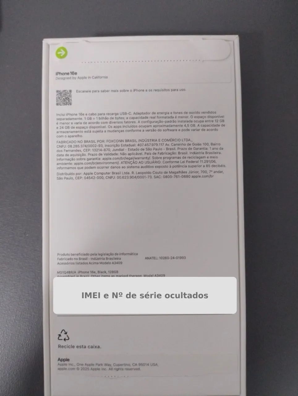 iPhone 16e 128GB - Bateria 100% - Com garantia  - Foto 4