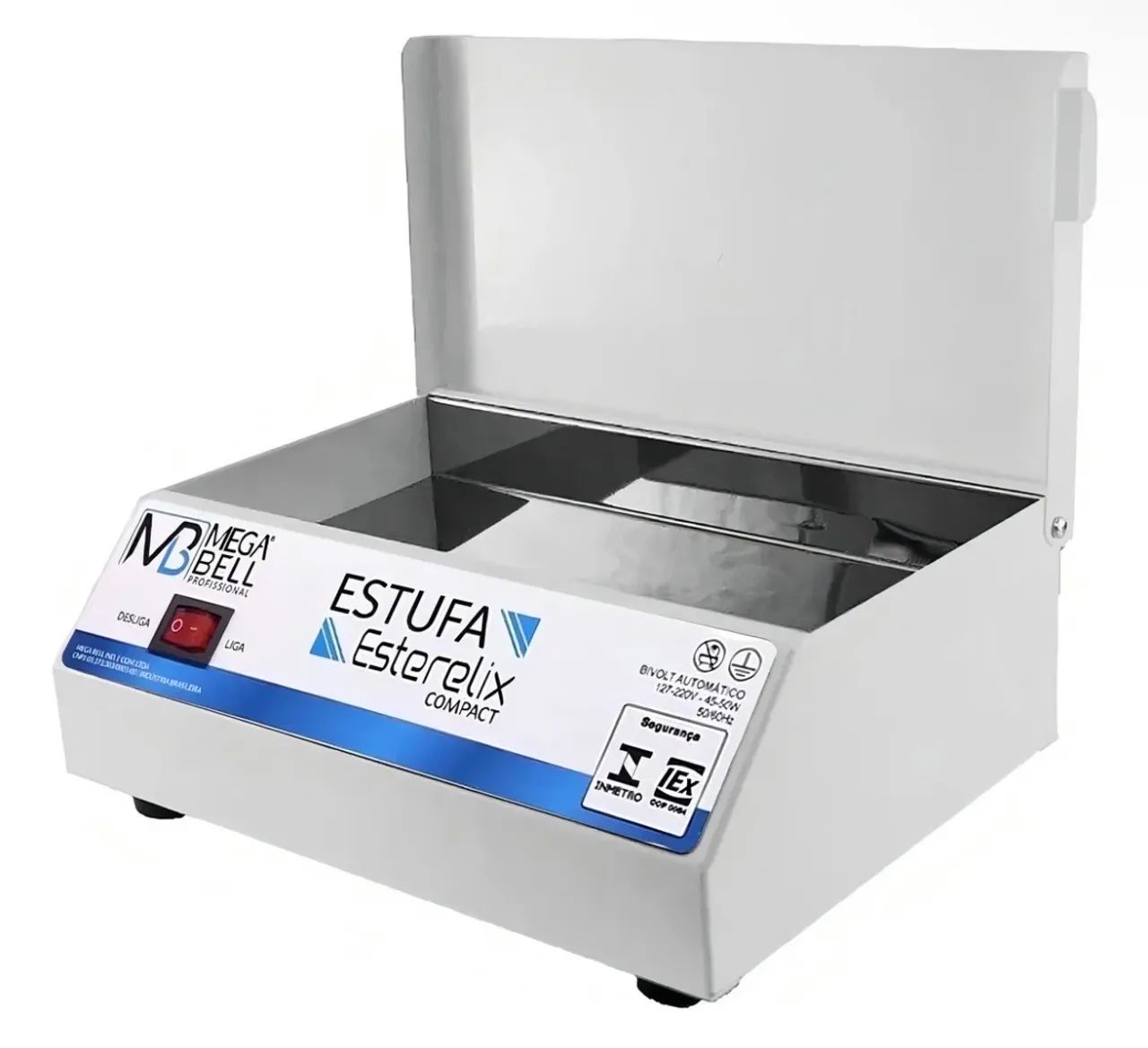 Estufa Manicure Esterilizador De Alicates Pedicure Mega Bell Cor Branco