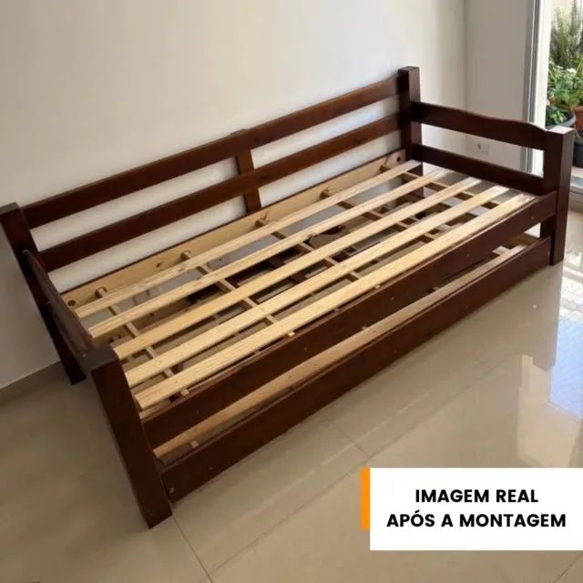 SOFÁ CAMA MADEIRA  - Foto 4