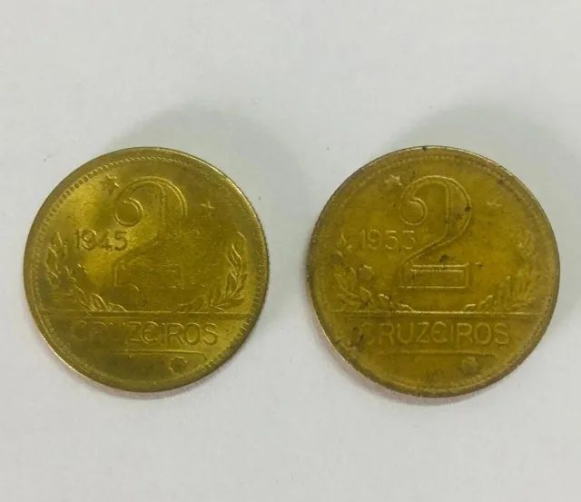 Moedas antigas de 2 Cruzeiros