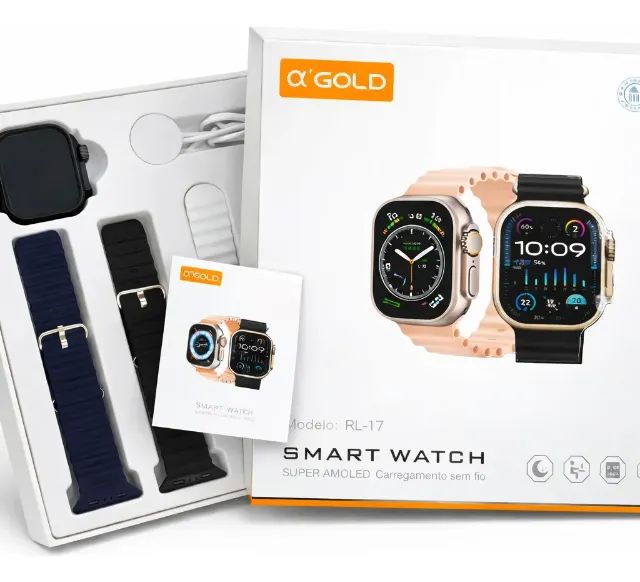 Smartwatch Ultra Relógio Inteligente Rl17 49mm Android Ios Smart Novo Loja Coimbra Computa - Foto 6