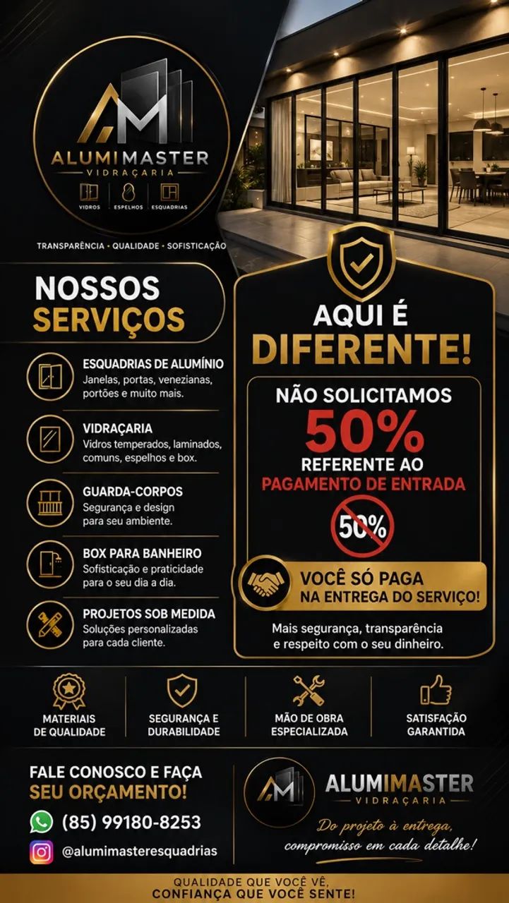 JANELAS E PORTAS DE ALUMÍNIO SOB MEDIDA - ZERO ENTRADA - Foto 2