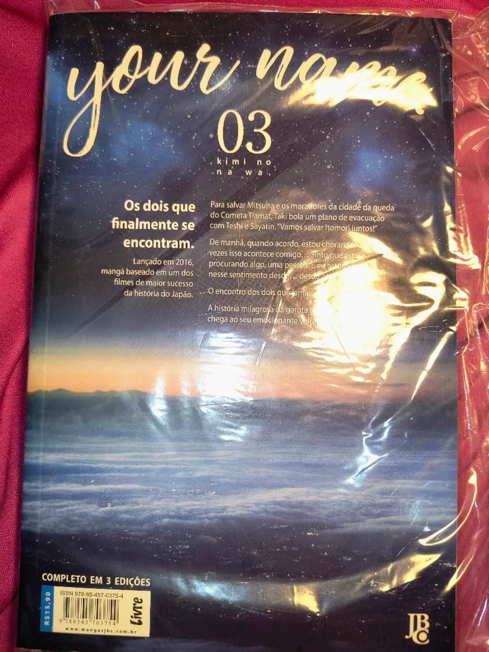 Your Name mangá Vol 1, 2 ou 3 - Foto 5