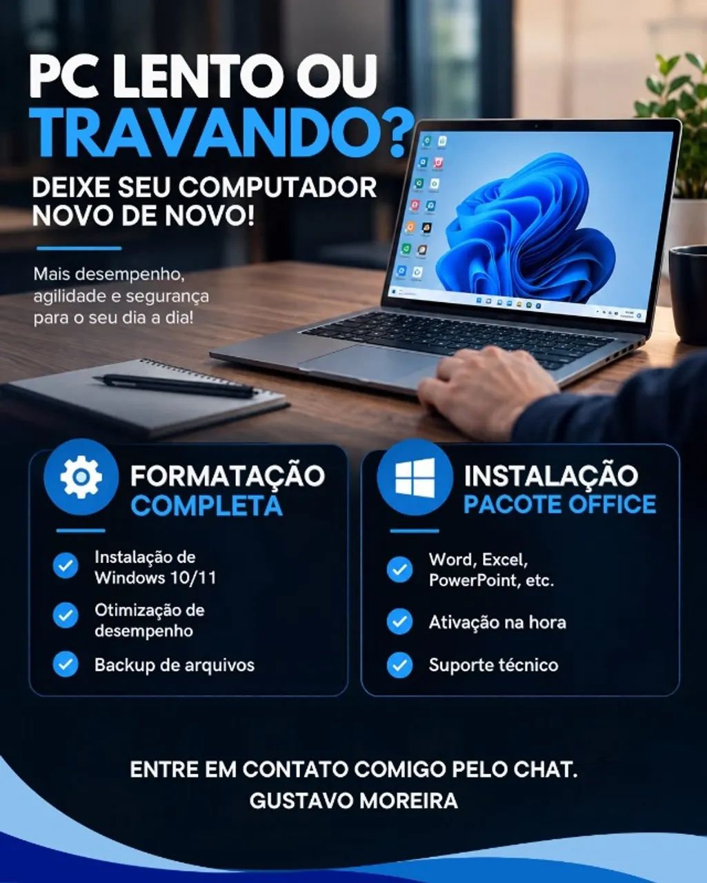 Formatação de computador e Instalação do pacote office