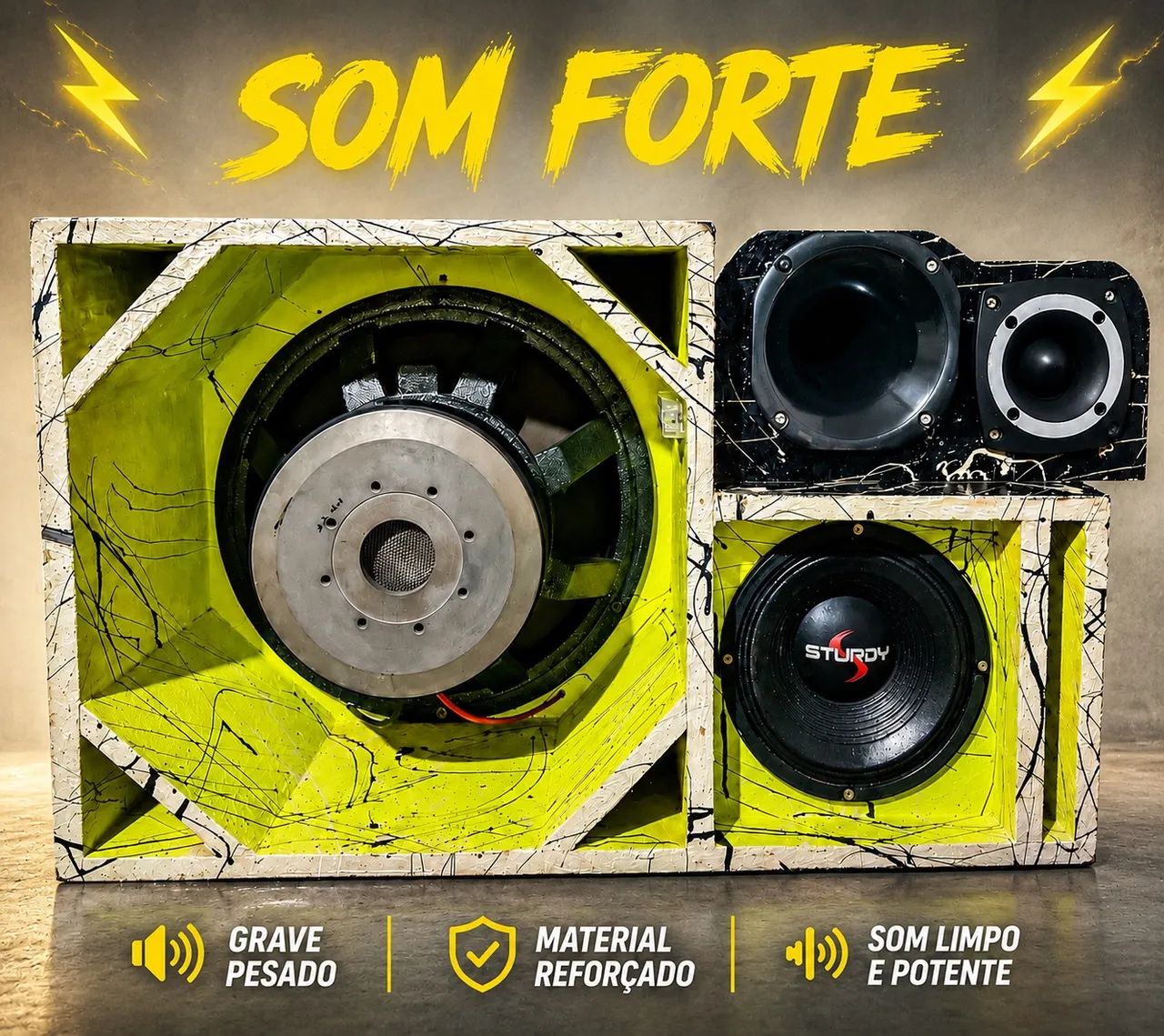 Caixa 4 Vias Forte Eros 2.7k 15P 