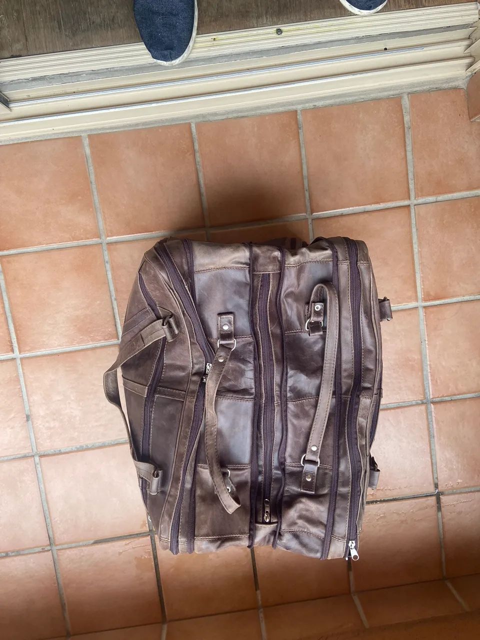 Mala de viajem de couro  - Foto 2