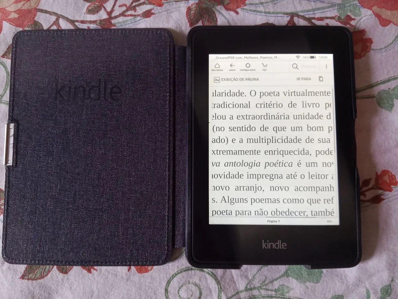 Kindle Paperwhite 6a impecável com capa, cabo, carregador original - Foto 3