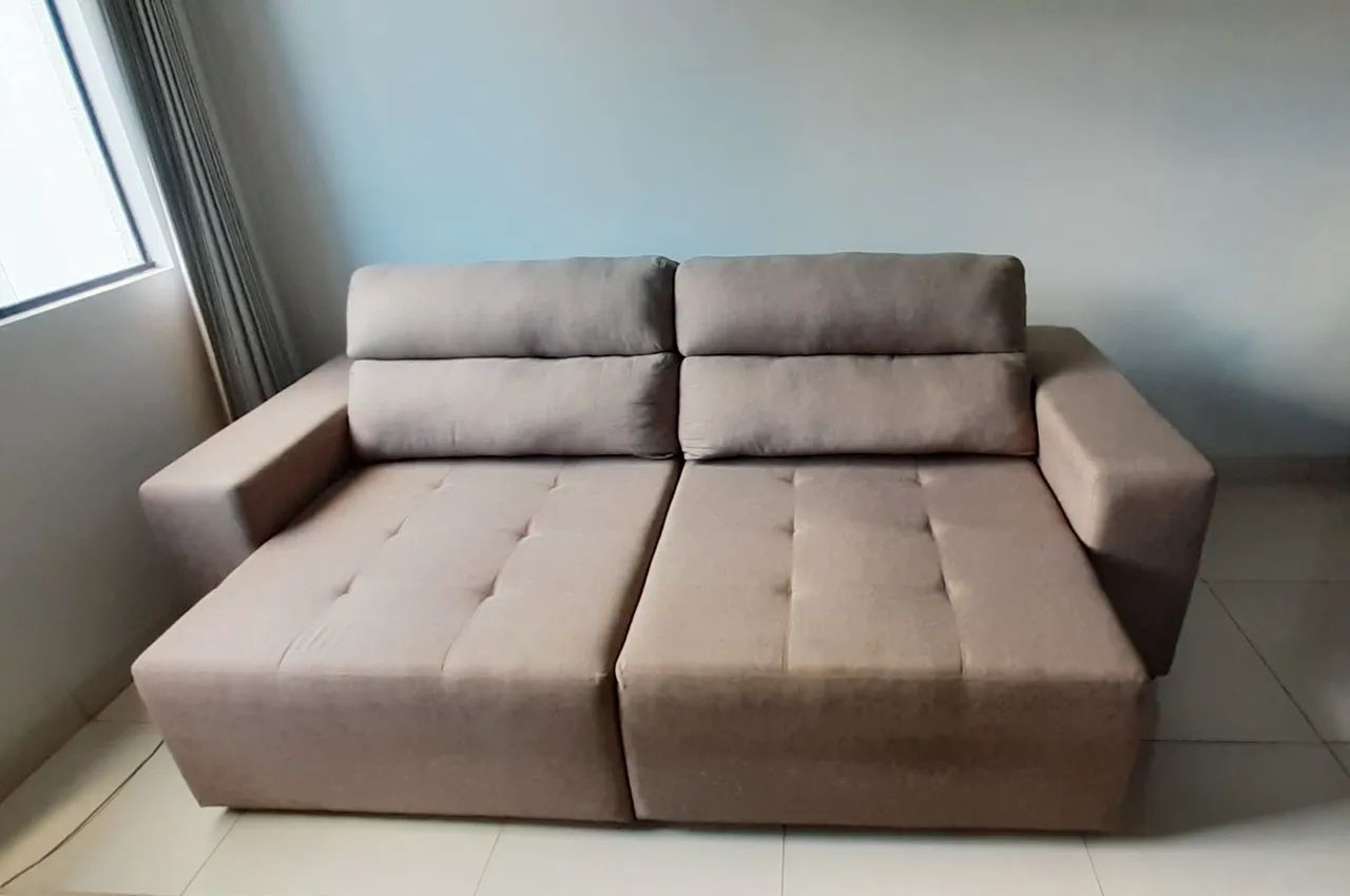 Sofá retrátil reclinável 3 lugares - Foto 4