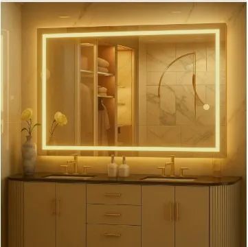 Espelho Retangular 120x170 Cm Jateado Led Lapidado Bivolt Espelho Retangular 120x170 Cm J