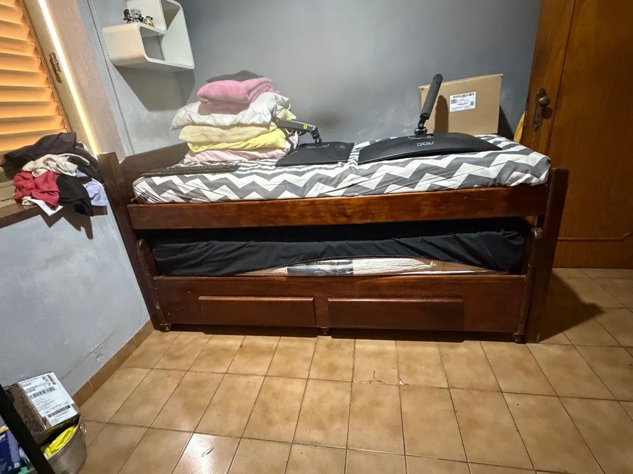 Cama solteiro com cama auxiliar  - Foto 4