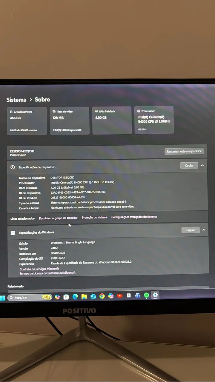 Computador All-in-One Positivo Union 
