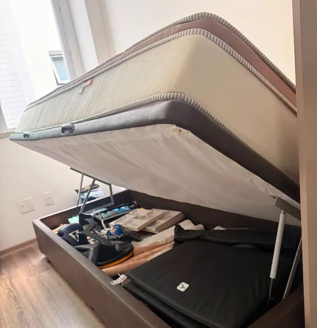 Cama Box Baú com Colchão de Solteiro - Foto 3