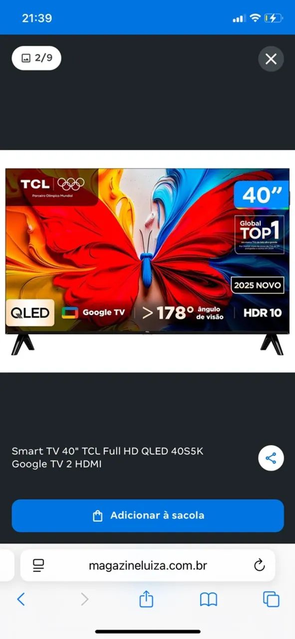 TV TCL  40 polegadas  - Foto 4