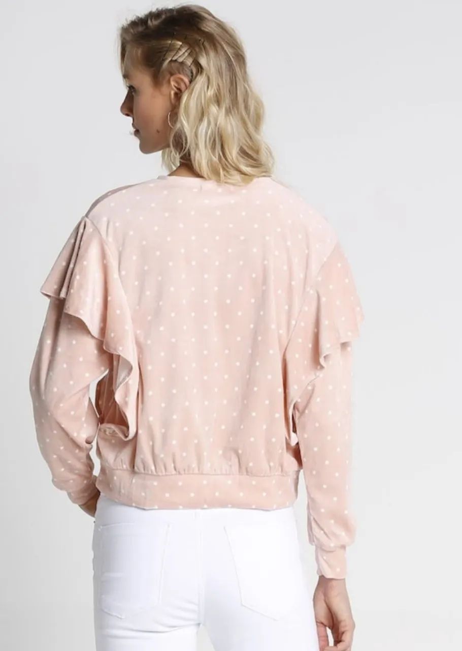 Moletom feminino de Plush com Poa - Foto 4