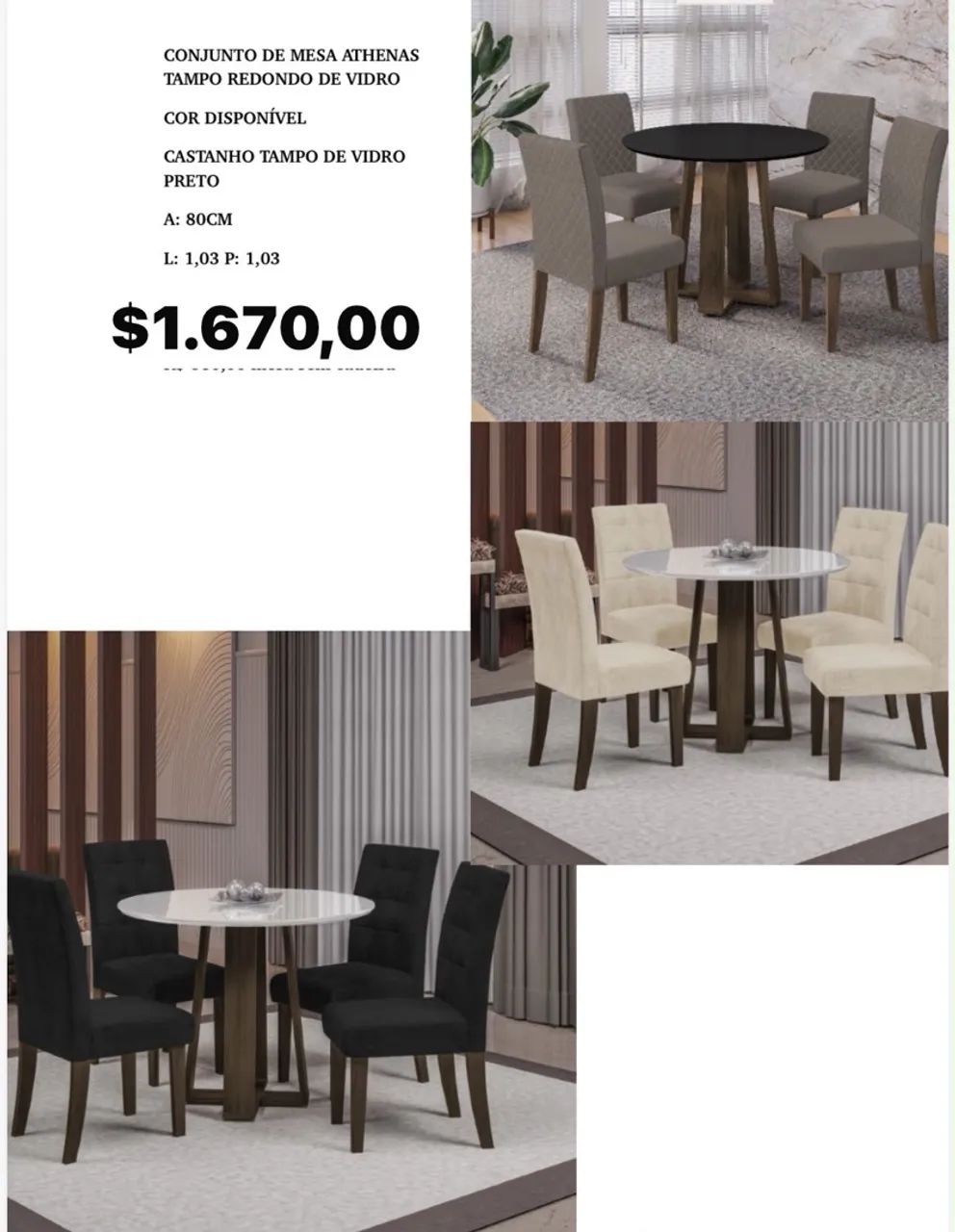 Mesa de jantar com entrega e montagem grátis - Foto 5