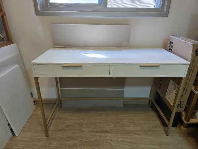 Mesa/Escrivaninha Square 2 Gavetas Off White - Foto 3