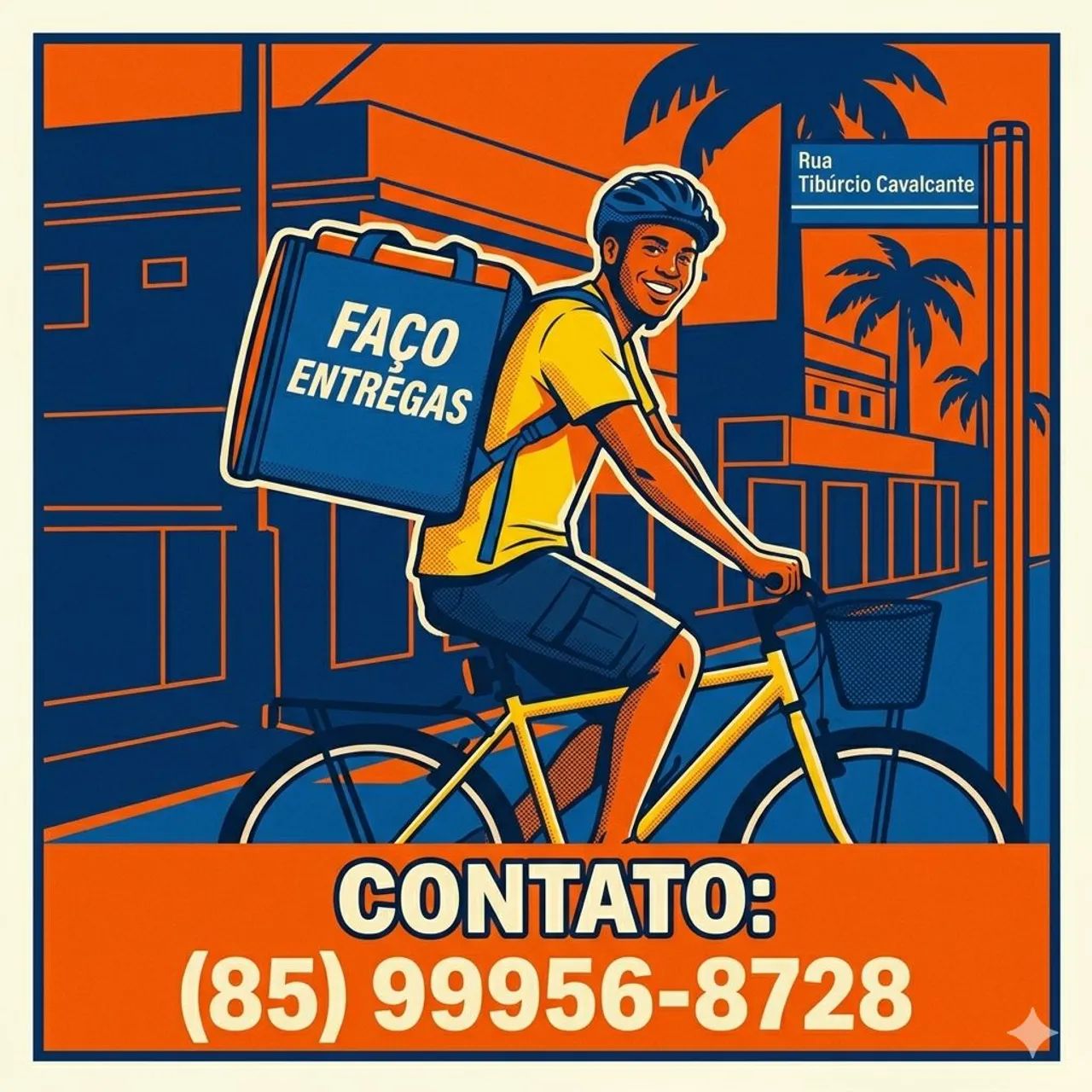 Faço entregas de bike
