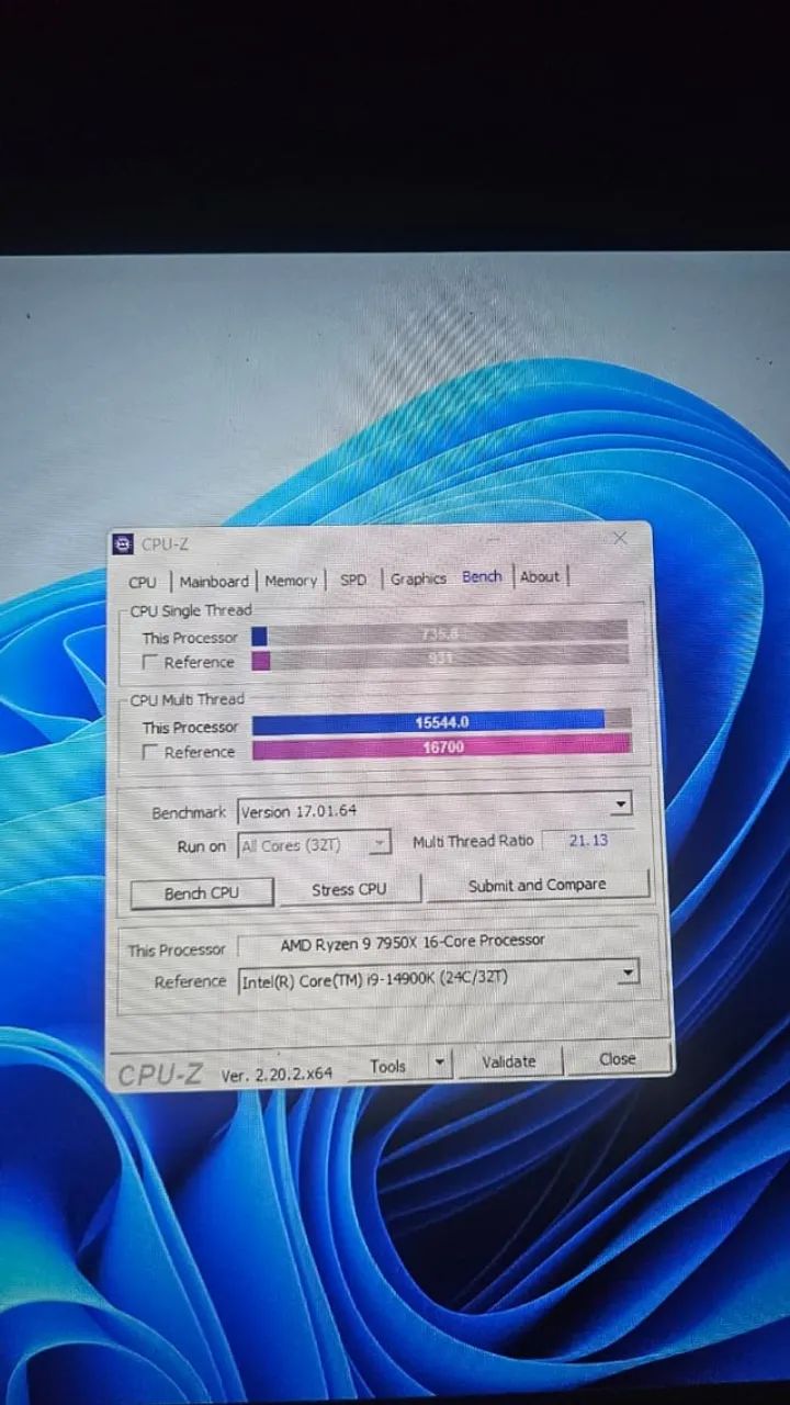 PROCESSADOR AMD RYZEN 9 7950X SEM CAIXA - IMPECÁVEL - Foto 2