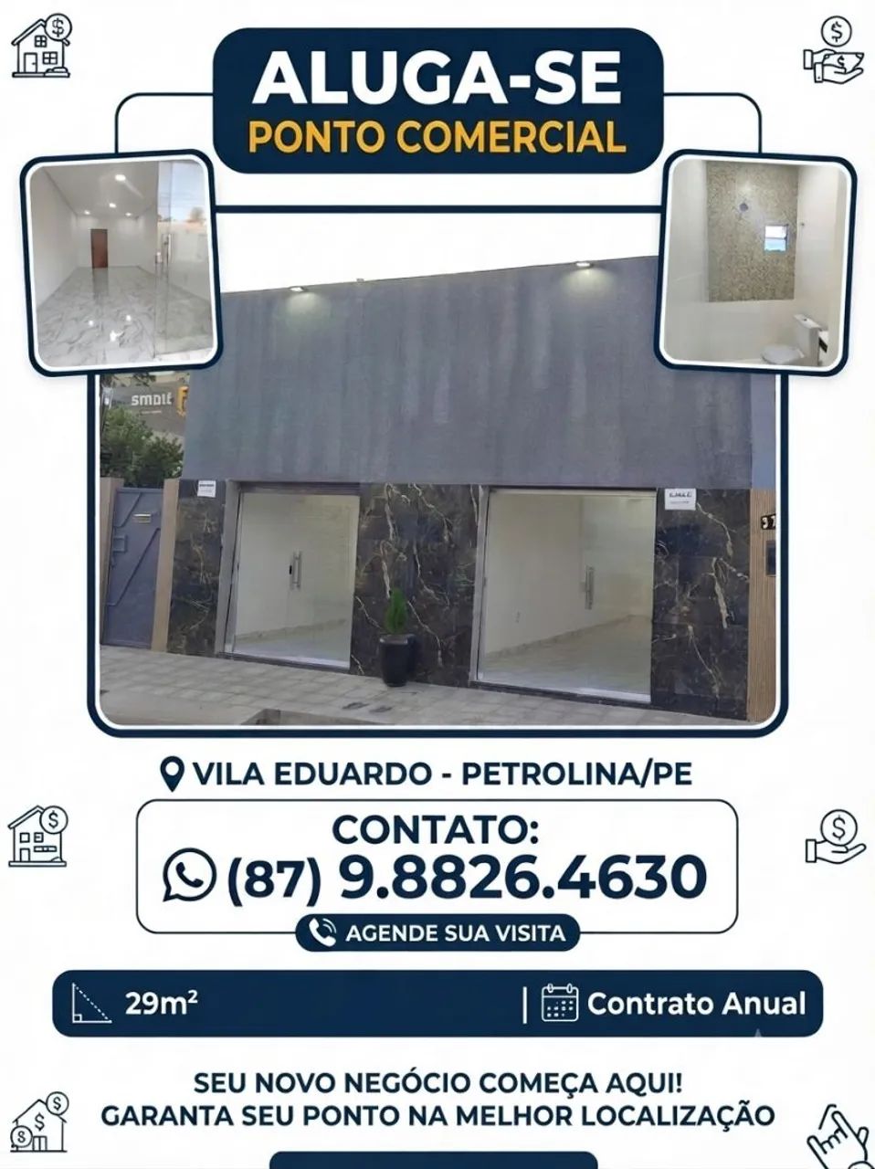ALUGA -SE LOJAS COMERCIAIS - VILA EDUARDO - PETROLINA PE