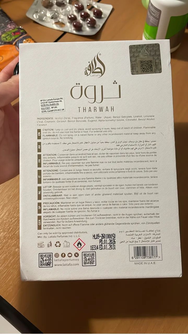 Perfume Árabe Lattafa Tharwah Gold Original - Foto 4