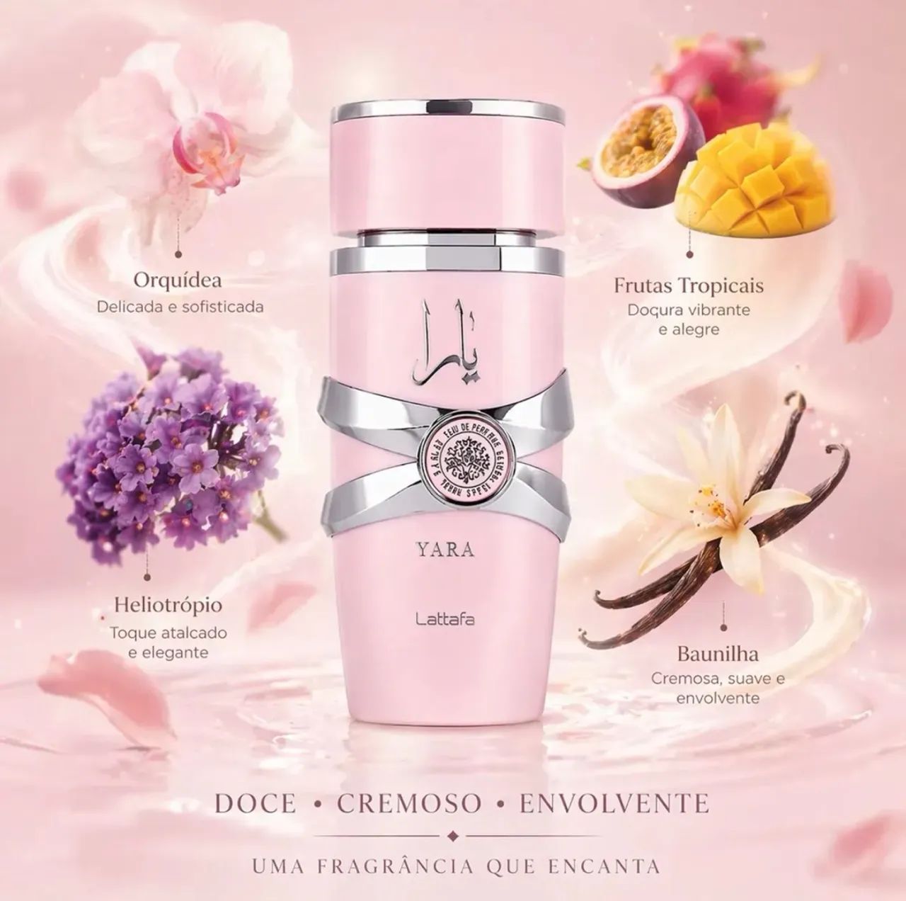 Yara Rosa Perfume Árabe Yara Lattafa 100 ml - Foto 3