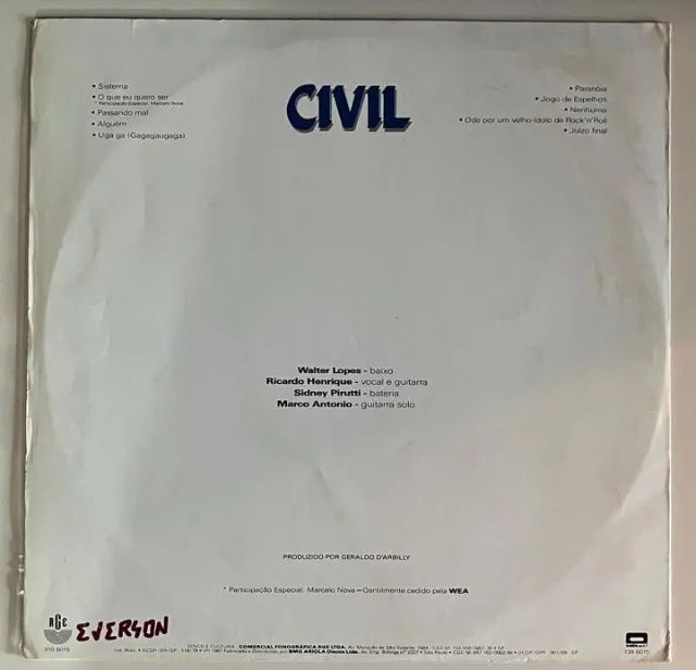 LP VINIL CIVIL (1987) - Foto 2