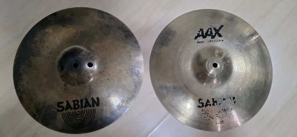 その他 ayamax Par de chimbal Sabian AAX Fusion Hats 13 (sem troca