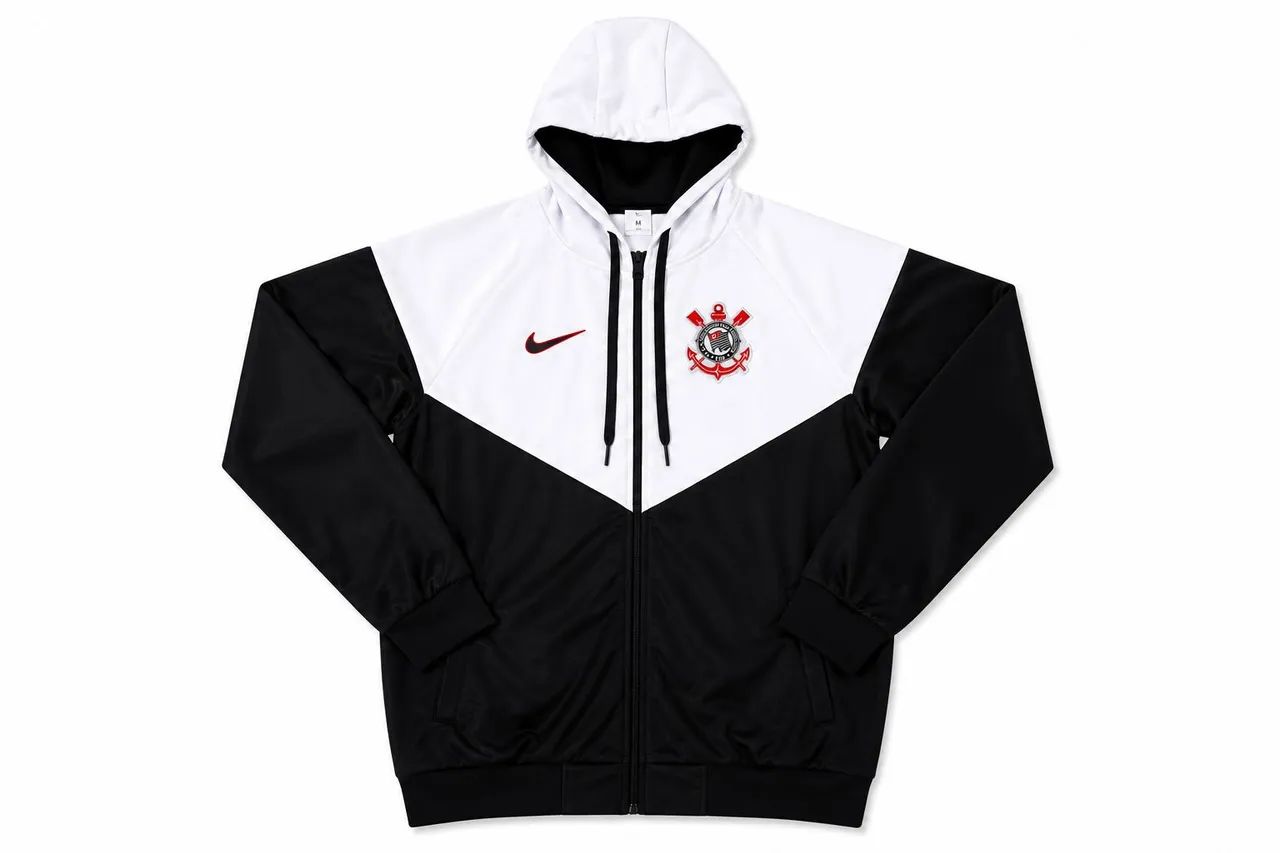 Jaqueta Corinthians Preta e Branca - Nova - Foto 2