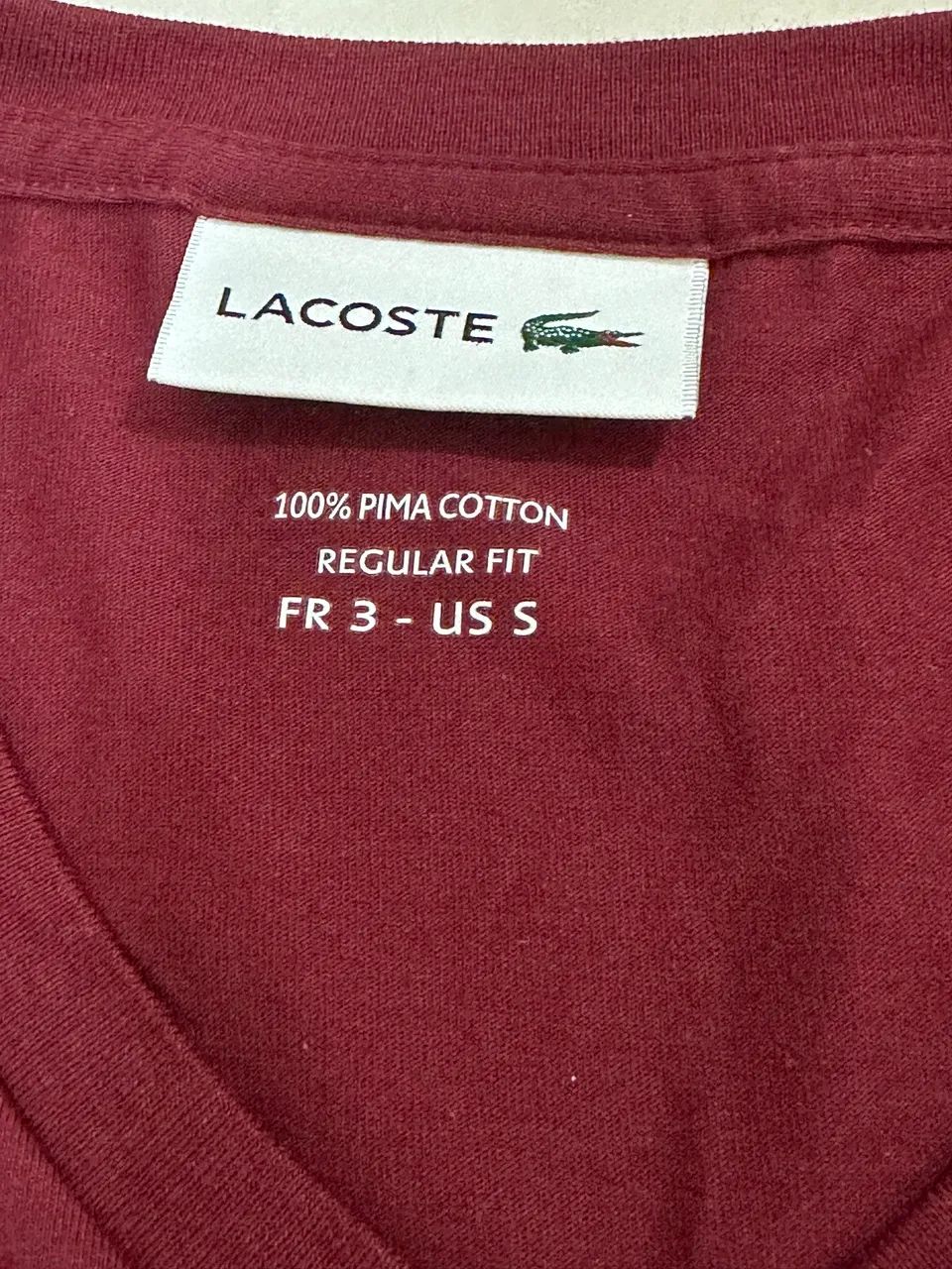 Camiseta Lacoste vermelha P - Foto 2