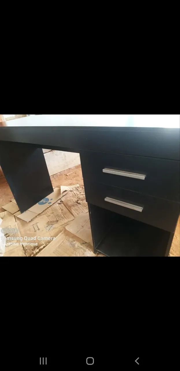 Mesa de escritório  cor preta - Foto 2