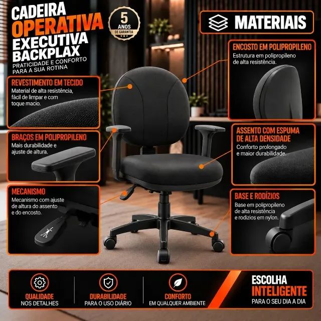 Cadeira  presidente operativa  - Foto 3