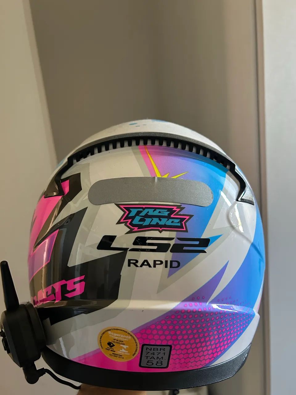 capacete ls2 tam 58 com intercomunicador  - Foto 3