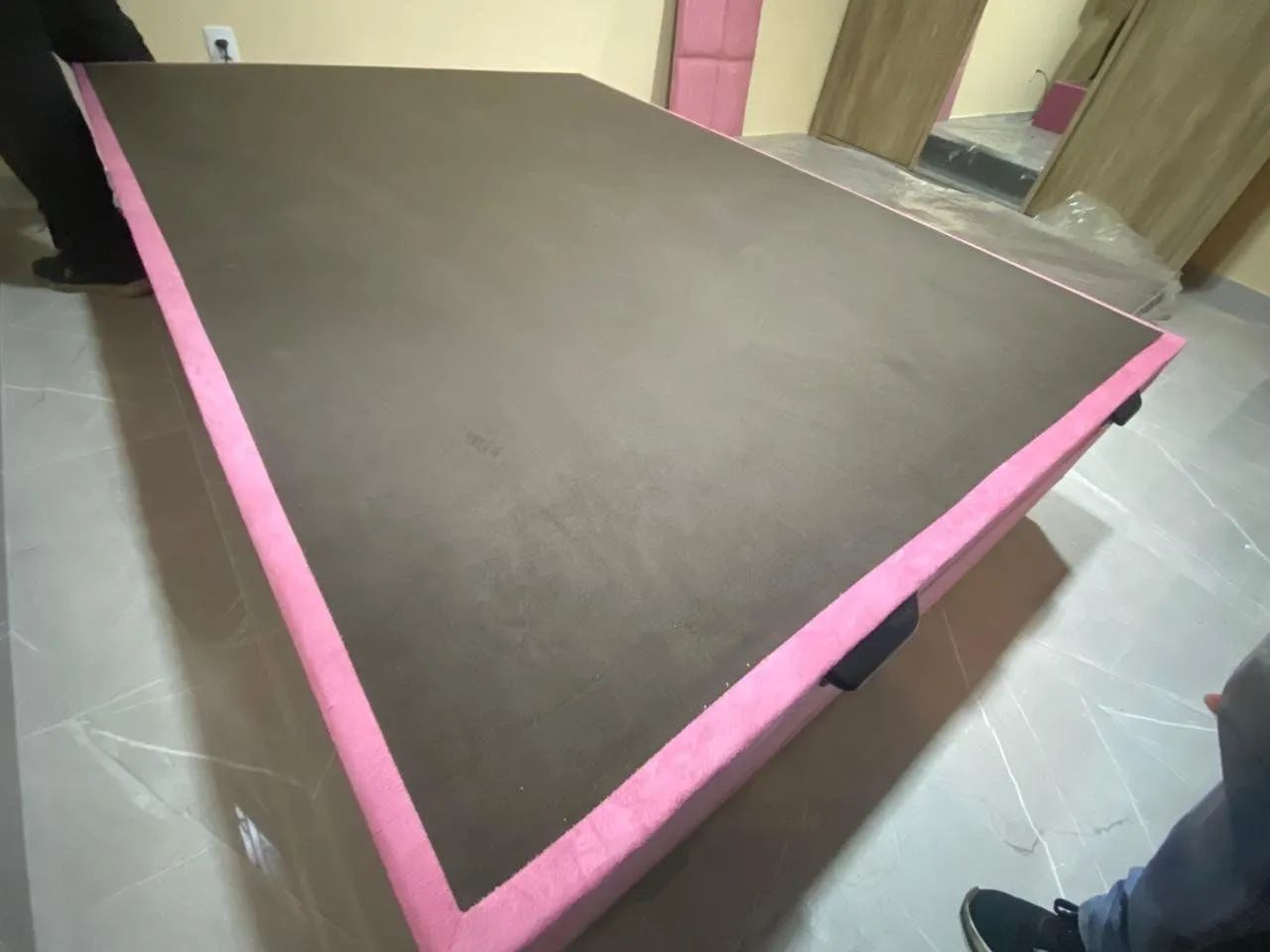Baú Casal Rosa Suede - Foto 2