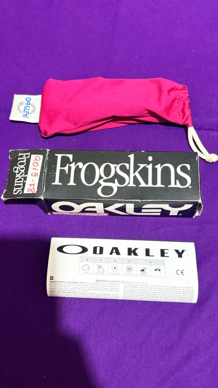 Óculos oakley frogskins prizm ruby iridium polarizado original 