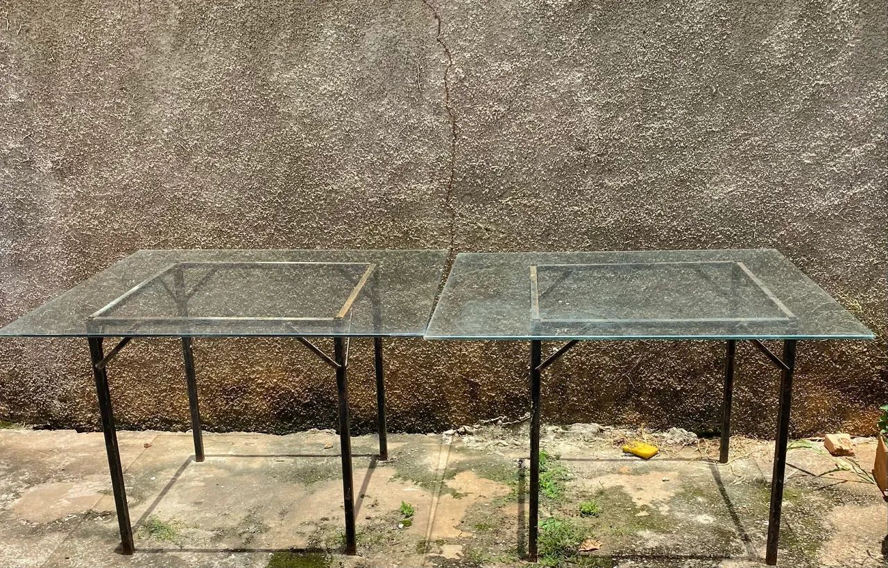 Mesa de vidro com estrutura de metal - Foto 4