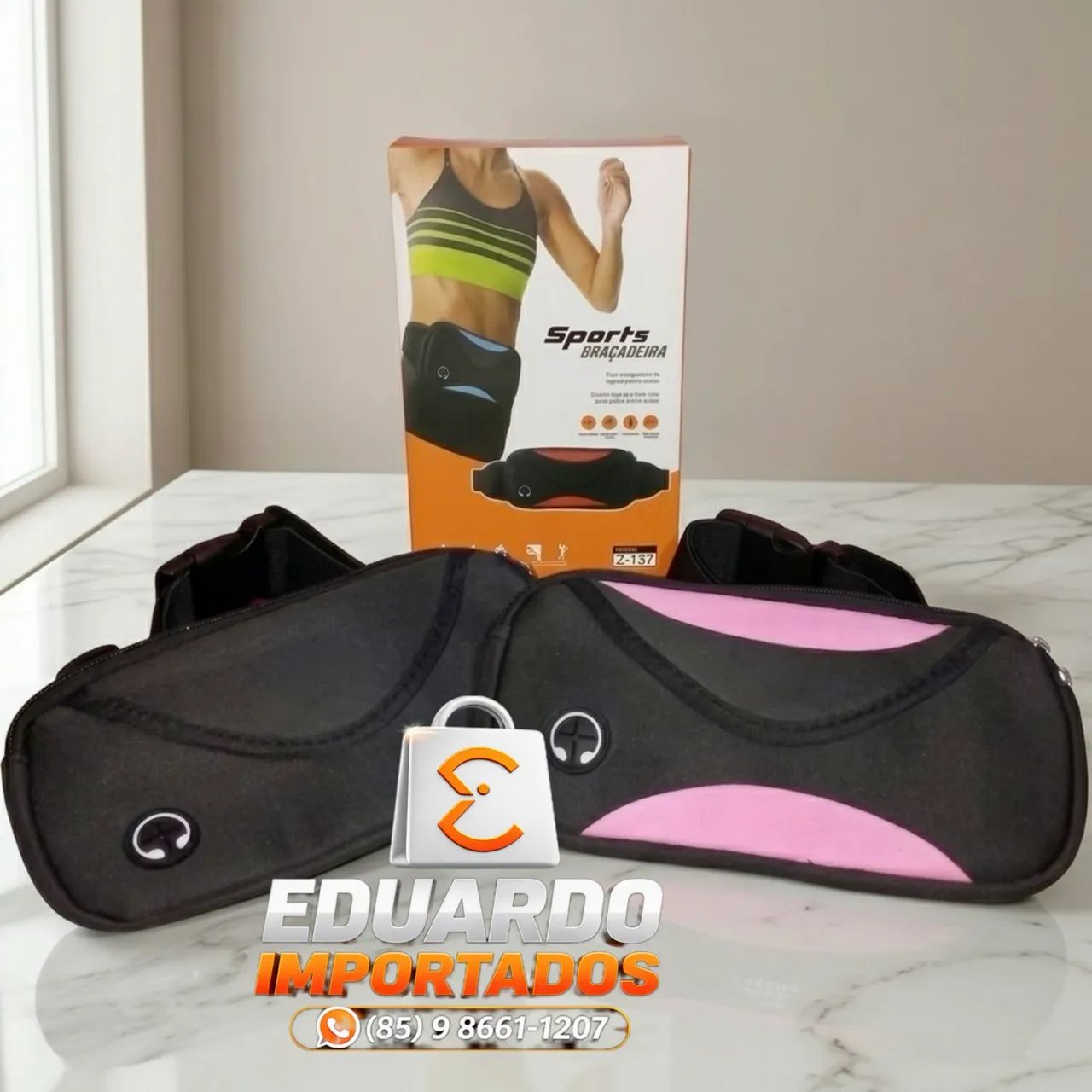 Pochete de Cintura impermeável,fitness Unissex para Celular, Academia