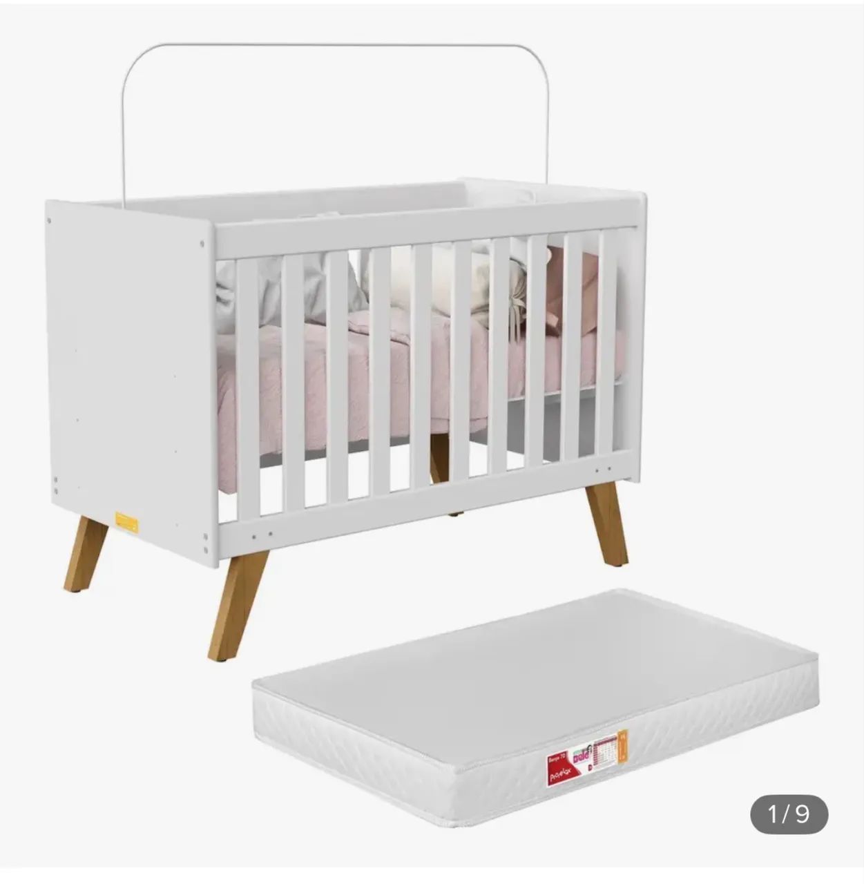 berço de bebê acompanha colchão no plástico 