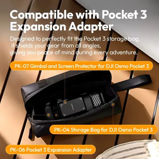 Ulanzi PK-07 Protetor de Gimbal e Tela p/ DJI Osmo Pocket 3 - Foto 5