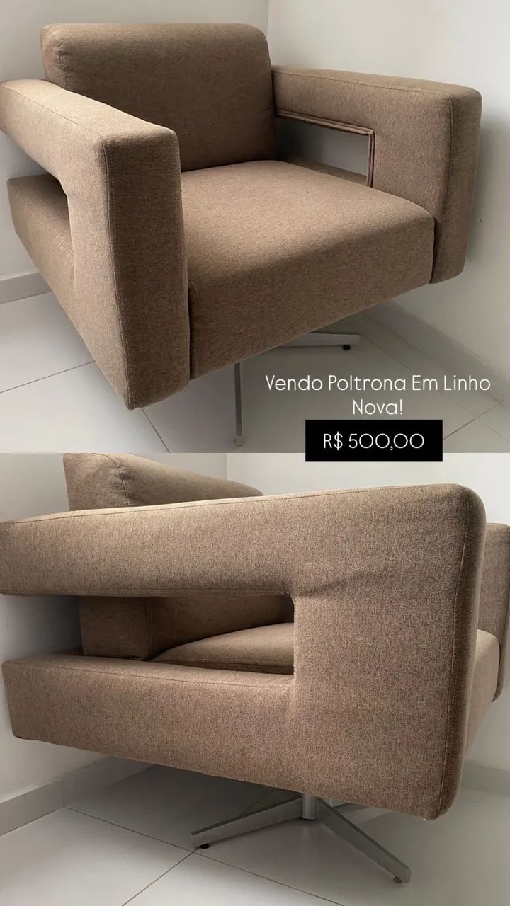 VENDO POLTRONA EM LINHO