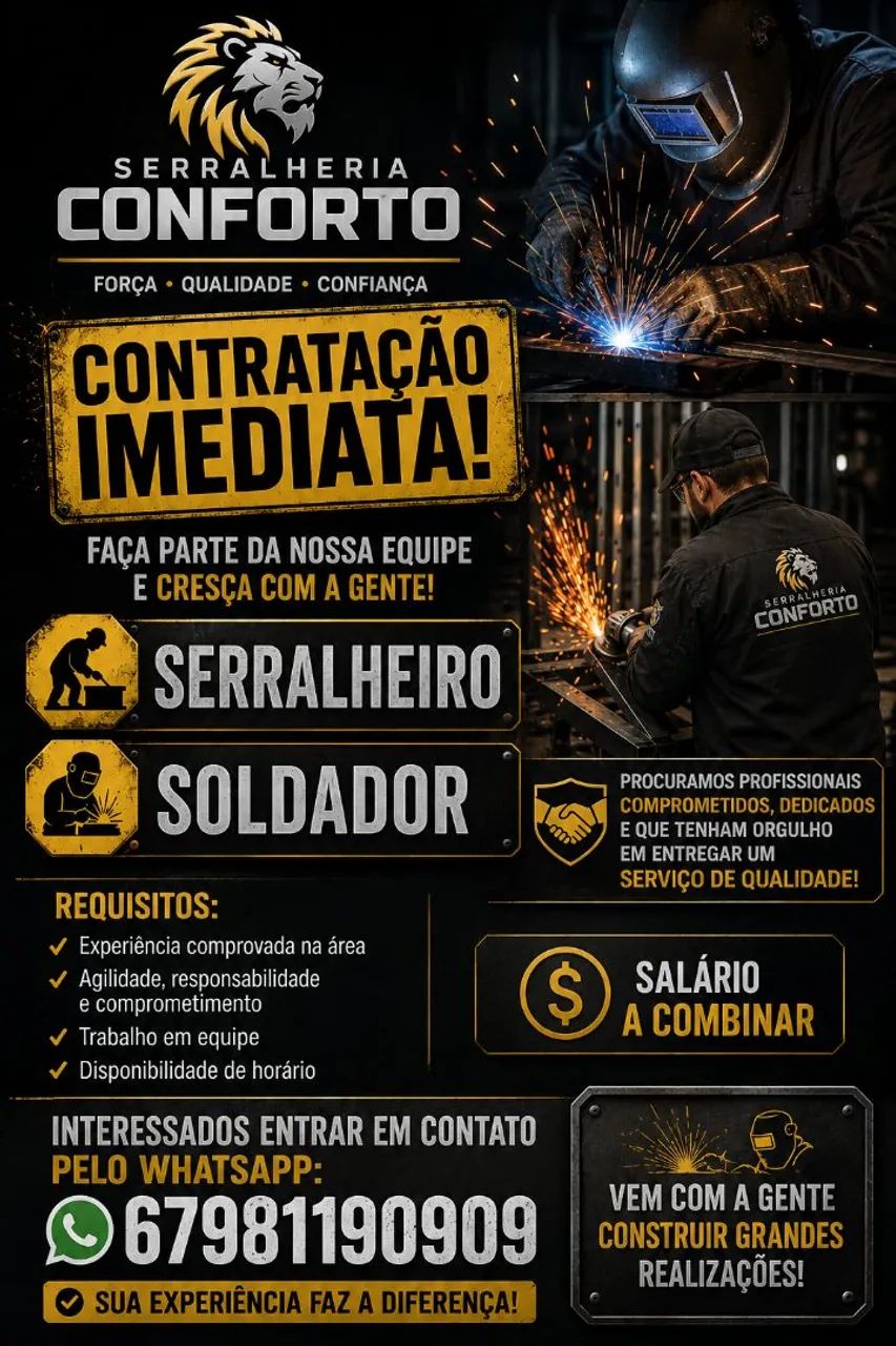 Contratação imediata 