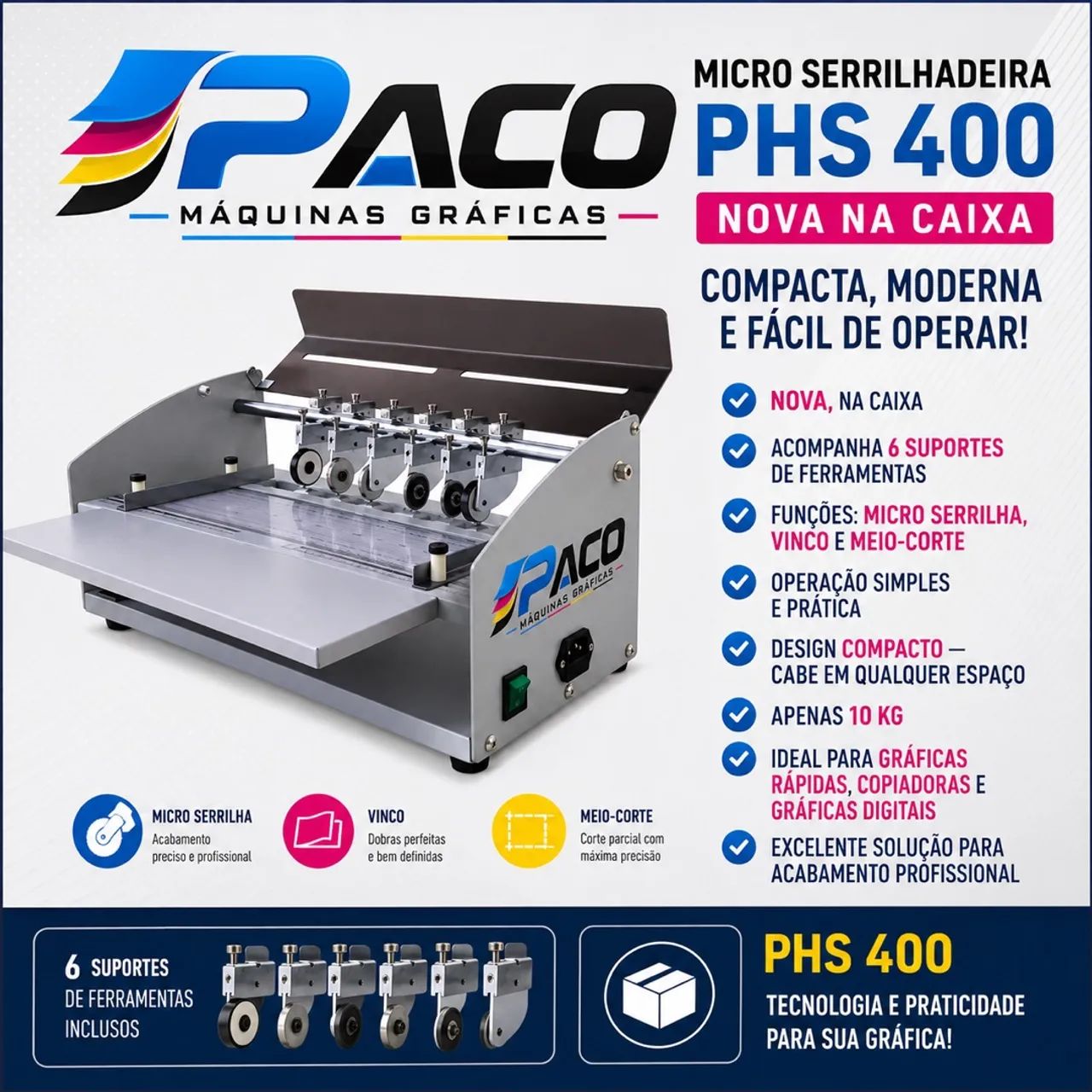 Micro serrilhadeira WP 470 5 ferramentas nova zero  - Foto 3
