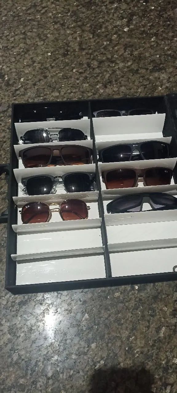 Caixa com nove óculos e maleta - Foto 3